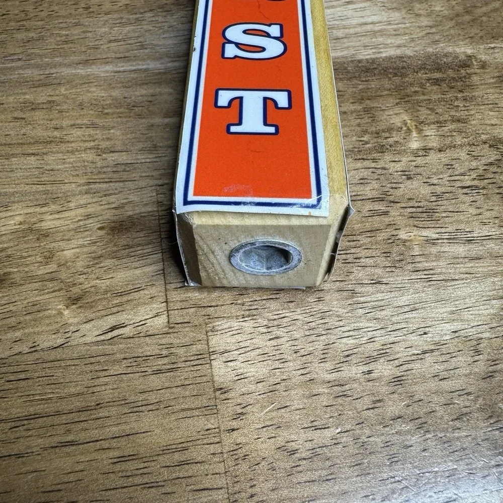 Yazoo Gerst Beer Tap Handle Wood Orange White Draft Kegerator Bar Man Cave Decor